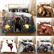 f1172 Bed Sheets 3D Digital Game God of War Print Bedding Set Game Handle Print Design Duvet Cover Sets US AU EU RU Singe Twin Queen King SizeBed Sh