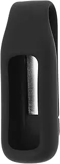 EMSea Clip Holder Compatible with Fitbit Charge 5 Fitness Tracker Pocket Clip Replacement Portable Soft Silicone Case Cover Black