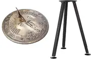 MEDIEVAL CRAFT Antique Brass 'Old Father Time' Sundial with Stand 10"