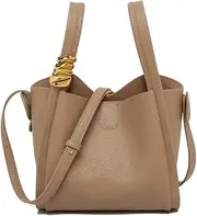 [ANNI RIEL] Genuine Leather Bucket Crossbody Bag for Women Hobo Purse Elegant Satchel Handbag Fashion Ladies Tote Shoulder