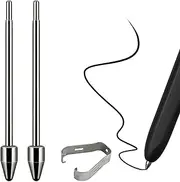 REEYEAR 2 Pack Titanium Alloy Replacement Nibs for Galaxy Z Fold 4/3 S Pen and S Pen Pro, Fine Point