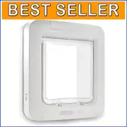 Safe Selective Entry Pet Door - Compatible with 9-15 Digit Microchips in White
