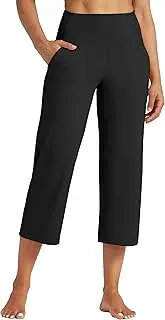 [WILLIT] Women's Yoga Capris Pants High Waist Leggings Athletic Exercise Workout Crop Capris Quick Dry Straight Leg 23"