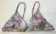 VOLCOM Women's Don’t Leaf Bikini Crop Top Swim Surf Beach Size 16 New 01021901