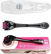 Needle Derma Roller Skin Roller Titanium Microneedle Roller 540 Needles - 0.25 mm for Skin Care Face Face Roller Micro-Needle Facial Roller Face Massage (1 Derma Roller + Plastic Box)