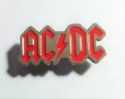 AC/DC Rock Band, Music, Metal Badge, Hat Pin, Lapel Pin, 2 clutches, Gift