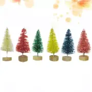 24 Pcs Indoor Xmas Christmas Tree Small Christmas Tree Black Christmas Tree