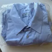 Geoffrey Beene Classic Fit Wrinkle Free Ice Blue 17.5 34/35 Cont US Gr