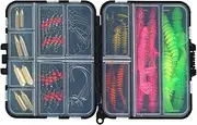 Fishing Tackle - Bass Fishing Lures,Outdoor Equipment with Storage Box for Freshwater Saltwater Lake River Sea Short Trips Long Trips Camping
