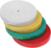 ERINGOGO 4pcs Glitter Ribbon Bundle: 1cmx9m Polyester Shiny Decorative Curling for Present Wrapping & Flower Arrangements - Valentine's Day Wedding Decoration