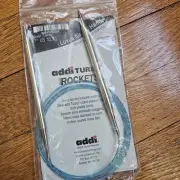 Addi TURBO ROCKETS 47" , US 10.75 Circular Knitting Needle Skacel