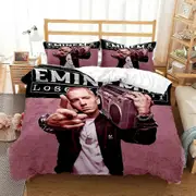 m65 Bed Sheets Hip Hop Rapper Eminem Bedding Set,Duvet Cover Comforter Bed Set Quilt Cover Pillowcase, Boys Girls Adults Bed Sheets ggt65 135x200cm...