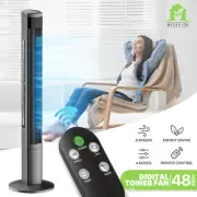 48" Portable Oscillating Bladeless 8-Speeds Low Noise Tower Fan w/Remote Control