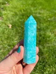 Russian Amazonite Point - Polished Stone Tower, Natural Amazonite from Russia