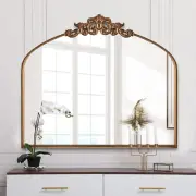 Traditional Vintage Mirror, 36"X30" Decorative Wall Mirror with Ornate Gold Fram