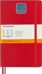 Moleskine Classic Soft Cover Notebook – Large, Ruled, Red, 400 Pages 5x8.25