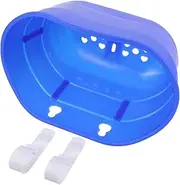 ARTSEWPLY 1Pc Plastic Bike Basket for Scooter Durable Hanging Handlebar Storage Blue Easy Tool Attachment Present for Scooters and Bikes