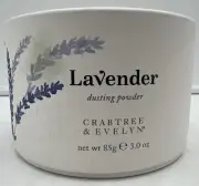 Crabtree & Evelyn Lavender Dusting Powder & Puff, 3oz / 85g, BRAND NEW, SEALED!
