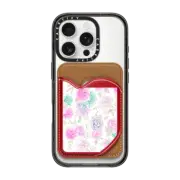 Snappy MagSafe Wallet Snappy™ BioVeg Heart Wallet MagSafe Compatible Bright pink turquoise mint lavender watercolor abstract cactus floral