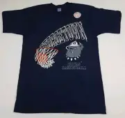 Vintage 90s Georgetown Hoyas Basketball T Shirt Vtg Big Print New USA Made Sport