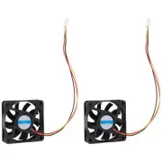 60Mm 6Cm DC 12V 3 Pin Computer Case CPU Cooler Cooling Fan Black 2 Pcs K4H27225