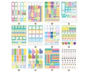 12 Sheets Essentials Planner Sticker Weekly Daily Schedule Sticker Planner Sticky Notes for DIY Calendar Planner Journal Decoration