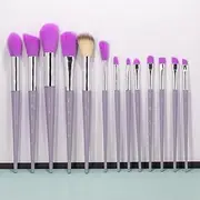 12 Pcs Eyeshadow Brush, Premium Eyeshadow Brush Set, Professional Eye Makeup Brushes with Soft Hairs, Blending Brush for Foundation, Eyeshadow, Eyebrow, Eyeline with Storage bag，Purple