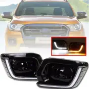 Fog Lamp Cover DRL Daytime Running Light LED For Ford Ranger Wildtrak 2018-2019 (for: Ford)