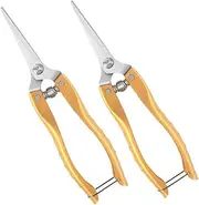 HOMSFOU 2pcs Professional Garden Pruners Ergonomic Pruning Shears for Flowers Plants Durable Scissors with Non Slip Handles Gardening Tools for Effortless Trimming