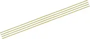 uxcell 4pcs Brass Rods (3mm) 1/8 Inch x (350mm) 14 Inch Brass Solid Round Stock Lathe Bar for Knife Handles Pin DIY Craft Model Plane