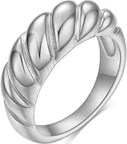 [Jude Jewelers] Stainless Steel Twisted Style Classical Plain Wedding Engagement Promise Anniversary Band Ring