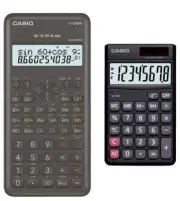 Casio FX-82MS 2nd Gen Scientific Calculator& Casio SX-300-W Portable Calculator