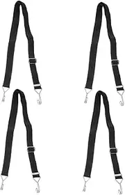 LOORGVEL 4Pcs Adjustable Heavy Duty Bungee Cords Long Elastic Straps for Cargo Binding Sturdy Fastening Belt for Motorbike and Bicycle Luggage