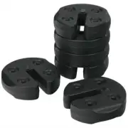 ANGELES HOME Canopy Parts 9.5"x2.75" Foot Pads 6-Pieces Plates Gazebo Black