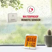 Waterproof Indoor Outdoor Thermometer Digital Wireless Hygrometer Humidity Gauge