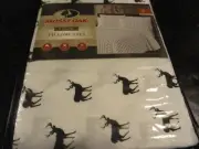 NWT 2 pc~Pillow Case SET~Cabin Hunting DEER wilderness Mossy Oak off white black