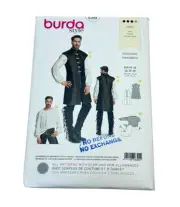 Burda 6399 Mens Renaissance Jacket Vest Shirt Size 38-48 Sew Pattern New Uncut