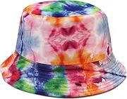 [SAKVILSEC] Bucket Hat for Women Graffiti Fisherman Hat Summer Outdoor Panama Hip Hop Cap Sunshade Flat Top Double Sided