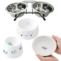 在飛比找蝦皮購物優惠-日本Marukan 貓咪用刻度瓷碗/陶瓷碗/加高型陶瓷飯碗/