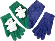 [Generic] Soft And Comfortable Couple Warm Gloves Hands Warm Girlfriend Fun Touchscreen Couple Gloves Polyester