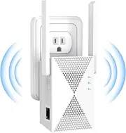 2025 WiFi Extender Signal Booster for Home, Long Range Internet Extender Booster, Wireless Booster, Dual Band WiFi Repeater, Covers Up to 10000 Sq, Works with All Router