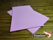 2 x PINK CLOSED CELL FOAM SHEETS 5" x 3" - NEW FLY TYING MATERIALS