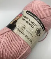 1 Skein Loops & Threads Impeccable Yarn Color Soft Rose Worsted 4.5 OZ Hat