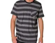 NEW MENS O'NEILL PROPHET SHORT SLEEVE CREW SHIRT BLACK & GREY X-LARGE