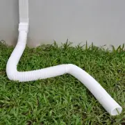 7ft Long Gutter Downspout Extensions 3” Extender 1-Pack White Flexible Drain