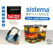 Sistema Containers Leakproof Food Storage Container 14PCS Set Lunch Box BPA Free