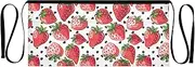 [Joitme] Cute Red Strawberries Server Apron with Pockets, Mens Aprons for Cooking, Apron with Pockets, Cute Red Strawberries
