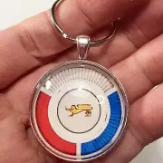 Vintage Ford Galaxie Thunderbird Tri Color Center Cap 1.2" Diameter Keychain