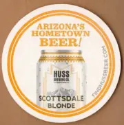 Huss Brewing Co Scottsdale Blonde Coaster Tempe AZ