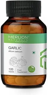 Garlic Tablets by Merlion Naturals | Allium sativum | 500mg (120 Tablets)